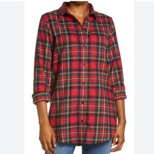L.L.Bean Scotch Plaid Women's Flannel Tunic in PRINCE CHARLES EDWARD, Medium